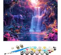 Peinture Numero Adulte Automne Peinture par Numero Enfant paysage Peinture au Numéro,DIY Creatif Adulte Toile Peinture à l'huile Kits,Acryliques et Pinceaux,Débutants et Femme Cadeaux 80x100cm M-1299