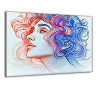Peinture Numero Adulte avec Cadre Abstrait Homme, Coloriage Par Numero Kit avec Pinceaux et Peinture acrylique, Loisir Creatif Adulte Kit, Automne Halloween Maison Murale Decoration 90x120cm J-a-24