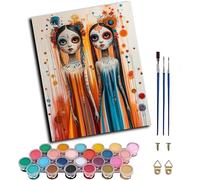 Peinture Numero Adulte avec Cadre Abstrait Peinture Numero sur Toile, DIY Loisirs Créatifs Adultes Femme, Canevas kit Complet Adulte avec Pinceaux, Tableau Decoration Murale Cadeau 45x60cm 9-9630