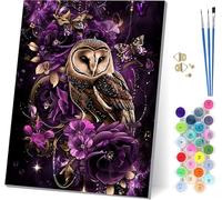 Peinture Numero Adulte avec Cadre Aigle, Peinture Numero Papillon, Bricolage Activité Manuelle Adulte, Numero d'art Kits avec Pinceaux et Acryliques, Décoration Maison, Cadeau Femme 30x40cm 2-2576