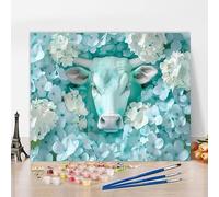 Peinture Numero Adulte Avec Cadre BéTail Peinture Numero Fleur, Kit de Bricolage Activite Manuelle Adulte Paint by Numbers par Débutants avec Accessoires pour Decoration Maison, Cadeau 90x60cm J-8W763