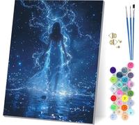 Peinture Numero Adulte avec Cadre Femme, Peinture par Numero Adulte PsychéDéLique, DIY Loisirs Créatifs Adultes, Numero d'art Kits avec Pinceaux et Acryliques, Décoration Maison Cadeau 70x95cm 9-2989