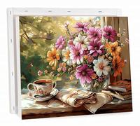 Peinture Numero Adulte avec Cadre Fleur Peinture par Numéro pour Enfant Débutants, DIY Activité Manuelle Paint by Numbers for Adults avec Pinceaux et Pigment Acrylique 40x50 cm, Cadeaux Bouquet h-7234