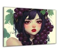 Peinture Numero Adulte avec Cadre Fruit Beauté, Coloriage Par Numero Kit avec Pinceaux et Peinture acrylique, Loisir Creatif Adulte Kit, Automne Halloween Maison Murale Decoration 40x50cm J-a-250