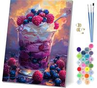 Peinture Numero Adulte avec Cadre Glace, Peinture par Numero Adulte FantôMe De L'Eau, DIY Loisirs Créatifs Adultes, Numero d'art Kits avec Pinceaux et Acryliques, Décoration Maison 100x130cm J-3842