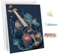 Peinture Numero Adulte avec Cadre Guitare, Peinture Numero Fleur, DIY Activité Manuelle Adulte, Paint by Numbers for Adults avec Acrylique et Pinceaux, Decoration Maison, Cadeau Femme 60x70cm Y-3220