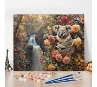 Peinture Numero Adulte Avec Cadre Koala Peinture Numero Automne, Kit de Bricolage Activite Manuelle Adulte Paint by Numbers par Débutants pour Decoration Maison, Cadeau 100x70cm X-SE766