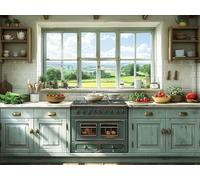 Peinture Numero Adulte avec Cadre LéGume, Peinture par Numero Adulte Cuisine, DIY Loisirs Créatifs Adultes, Paint by Numbers Kit avec Acryliques et Pinceaux, Décoration Maison Cadeau 50x65cm A-4867