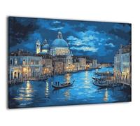 Peinture Numero Adulte avec Cadre Maisons Vue nocturne, Coloriage Par Numero Kit avec Pinceaux et Peinture acrylique, Loisir Creatif Adulte Kit, Automne Halloween Murale Decoration 20x30cm J-a-38