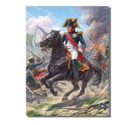 Peinture Numero Adulte avec Cadre NapoléOn, DIY Peinture par Numero Adulte Kit Creatif Enfant ou débutants, avec Pinceaux Acrylique pigmentée, Décoration Maison Maison Cadeau Guerrier 30x40cm KSWDK668