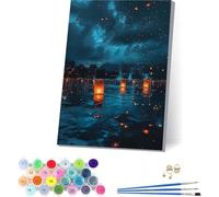 Peinture Numero Adulte avec Cadre Nuage, Peinture Numero Paysage, Bricolage Activité Manuelle Adulte, Numero d'art Kits avec Pinceaux et Acryliques, Décoration Maison, Cadeau Femme 70x95cm I-9344