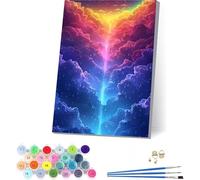 Peinture Numero Adulte avec Cadre Nuage, Peinture Numero Paysage, Bricolage Activité Manuelle Adulte, Numero d'art Kits avec Pinceaux et Acryliques, Décoration Maison, Cadeau Femme 100x135cm K-2739