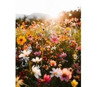 Peinture Numero Adulte avec Cadre, Peinture Numero Fleurs marguerite Numéro d'art Paint by Numbers avec Pinceaux et Peinture Acrylique, Activité Manuelle Enfant, Décoration Intérieure 100x150cm J8-683