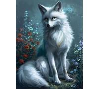 Peinture Numero Adulte avec Cadre, Peinture Numero Renards animaux Numéro d'art Paint by Numbers avec Pinceaux et Peinture Acrylique, Activité Manuelle Enfant, Décoration Intérieure 30x40cm J8-827