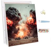 Peinture Numero Adulte avec Cadre RéServoir, Peinture Numero Nuage, DIY Activité Manuelle Adulte, Paint by Numbers for Adults avec Acrylique et Pinceaux, Decoration Maison, Cadeau Femme 50x65cm J-7024