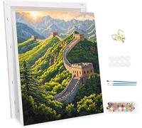 Peinture Numero Adulte avec Cadre, Vallée Peinture par Numero pour Adultes, DIY Paysage Creatif Paint by Numbers Enfant Kits, avec Pinceaux et peintures acryliques, Decoration Maison 80x100cm -47083