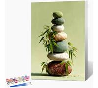 Peinture Numero Adulte avec Cadre Voir, Planter Peinture Numero Enfant Kits, Loisirs Créatifs Adultes Kits avec Pinceaux et Pigment Acryliques, DIY Paint by Numbers, Decoration Maison 100x135cm Q-2465