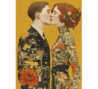 Peinture Numero Adulte Baiser, Femme Peinture Numero Enfant Kits, DIY Loisirs Créatifs Adultes Débutants avec Pinceaux et Pigment Acryliques, Cadeau Femme, Tableau Decoration Murale, 60x90cm 2-2828