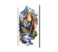 Peinture Numero Adulte bandes dessinées cheval, DIY Peinture Acrylique pour Adultes Enfants Débutants Facile sur Toile Peintures a l'huile Kits 20x40cmavec 3 Pinceaux et Peintures Décor Cadeaux Y-767