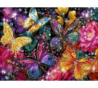 Peinture Numero Adulte, Beaux papillons Coloriage par Numéro, Acrylique d'art avec Pinceaux, Loisirs Adultes Débutants et Enfants, Activité Manuelle, décoration murale 80x100cm (Sans Cadre) E643