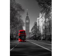 Peinture Numero Adulte Big Ben, Vue De La Rue Peinture Numero Enfant Kits, DIY Loisirs Créatifs Adultes Débutants Kits, Paint by Numbers avec Pinceaux et Pigment Acryliques, Cadeau 100x135cm F-7195