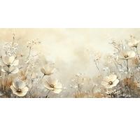 Peinture Numero Adulte blanc, fleur Peinture Par NuméRos Enfants, Kit Complet DIY Avec Toile, Peinture Acrylique & Pinceaux, Activité Manuelle Adulte La DéTente, IdéAl Cadeau Femme 80x160cm U-18