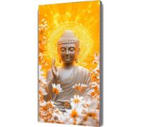 Peinture Numero Adulte Bouddha Peinture par Numero Enfant Fleur,DIY Adulte Loisirs Créatifs Peintures à l'huile Kits avec Cadre Acryliques Peintures et Pinceaux pour Femme Cadeaux 50x150cm LE-1106