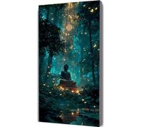 Peinture Numero Adulte Bouddha Peinture par Numero Enfant Paysage,DIY Adulte Loisirs Créatifs Peintures à l'huile Kits avec Cadre Acryliques Peintures et Pinceaux pour Femme Cadeaux 40x80cm LE-790
