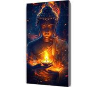 Peinture Numero Adulte Bouddha Peinture par Numero Enfant Religion,DIY Adulte Loisirs Créatifs Peintures à l'huile Kits avec Cadre Acryliques Peintures et Pinceaux pour Femme Cadeaux 40x80cm LE-1317