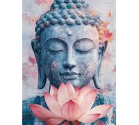 Peinture Numero Adulte Bouddha Peinture par Numero Enfant Religion,DIY Adulte Loisirs Créatifs Toile Peintures à l'huile Kits avec Acryliques et Pinceaux pour Débutants et Femme Cadeaux 40x50cm E1-565