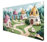 Peinture Numero Adulte Cabine 100x40cm Peinture par Numero Adulte Paysage Paint by Numbers for Adults Cheerful Painting DIY Acrylique Tableau a Peindre Tableau Decoration Murale Cadeau Femme F-86