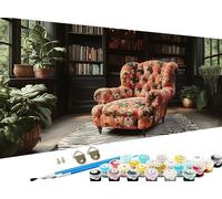 Peinture Numero Adulte canapé, Peinture par Numero Adulte Enfant, usine Paint by Numbers Kit Numéro d'Art Kit Grand, Peintures et Pinceaux pour Decoration Noel Decoration Chambre 60 x 120 CM Z-318