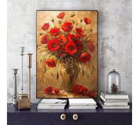 Peinture Numero Adulte Carthame Peinture Numero Vase Paint by Numbers Loisirs Créatifs Adultes Débutant avec Pinceau et Pigment Acrylique pour Decoration Chambre, Cadeau 50x65 cm Sans Cadre -bby2506F5