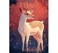 Peinture Numero Adulte Cerf Peinture Numéro Animal Activite Manuelle Adulte Canevas Kit Complet Paint by Numbers DIY Coloré Canevas Painting Creatif pour Decora, Cadeau Femme 50x80cm Sans Cadre 0-6968