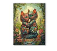 Peinture Numero Adulte Chat, Peinture Numero Adulte avec Cadre 20x30cm, 5D DIY Mignon Paint by Numbers avec 3 Pinceaux et Peintures Acryliques, Loisirs Créatifs Adultes Decoration Murale 0R-468