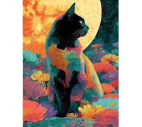 Peinture Numero Adulte Chat Peinture Numero Enfant, Activité Manuelle Adulte Paint By Numbers Usine DIY Creatif Toile Peintures à L'huile pour Décoration Murale Cadeau Femme 80x110cm Sans Cadre S-675