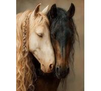 Peinture Numero Adulte Cheval Peinture Numero Animaux Paint by Numbers for Adults avec 3 Pinceaux et Acryliques DIY Activité Manuelle Adulte pour Decoration Maison, Cadeau Femme 80 x 120 cm -zjn25070C