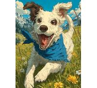 Peinture Numero Adulte Chien Paint by Numbers 90x120cm Coloriage Adulte Numéroté Usine DIY Kit Creatif Adultes Peinture avec Peintures Acrylique pour Décoration Maison Cadeau Femme, Sans Cadre S-656