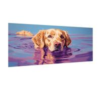 Peinture Numero Adulte Chien Paint by Numbers Océan Bricolage Peinture par Numero Adulte Loisirs Créatifs avec Pinceaux et Acryliques pour Décoration Murale,Cadeau Femme,50x100cm avec Chevalet,d641k