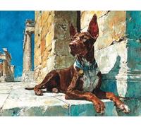 Peinture Numero Adulte Chien Peinture Numero Animal Paint by Numbers for Adults avec 3 Pinceaux et Acryliques DIY Activité Manuelle Adulte pour Decoration Maison, Cadeau Femme 80x60 cm -yym25012Q1