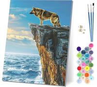 Peinture Numero Adulte Chien Peinture Numero sur Toile, DIY Loisirs Créatifs Adultes OcéAn, Canevas kit Complet Adulte avec Pinceaux, Tableau Decoration Murale, Cadeau Femme 70x95cm 1-3723