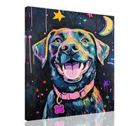 Peinture Numero Adulte Chien Peinture par Numero Adultes avec Cadre 20x30cm,Coloré Paint by Numbers Kits DIY Oil Paintings avec Peinture Acrylique et 3 Pinceaux, Loisir Creatif Cadeau Femme,kk-684