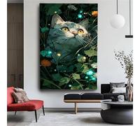 Peinture Numero Adulte Chien Peinture par Numero Enfant Coucher de soleil, Bricolage Loisirs Créatifs Adultes, Acryliques Oil Paintings avec 3 Pinceaux pour Decoration Murale Maison, 50x100cm-fu693u