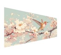 Peinture Numero Adulte Colibri Coloriage par Numero Adulte Fleur De Pêche Paint by Numbers Kit 100X220cm, Débutants Peinture Acrylique Pigmentée, Cheerful Painting, Décoration Automne Cadeau L6-1132