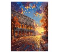 Peinture Numero Adulte Colisée, Toile Peinture Numero Enfant Débutants Paysage, Canevas Kit Complet Adulte 55 x 40 Cm Avec Pinceaux et Acrylique, DIY Paint by Numbers pour Decoration Murale LSJ2669