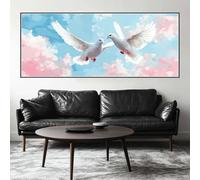 Peinture Numero Adulte Colombe de la paix Grand Format 75 X 30 cm, DIY Oiseau Peinture Numero Enfant avec Pinceaux, Pigment Acrylique, Peinture par Numero Kit Pour Décoration Murale (Sans Cadre) -H355