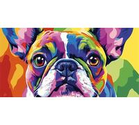 Peinture Numero Adulte coloré, Chien Peinture Par NuméRos Enfants, Kit Complet DIY Avec Toile, Peinture Acrylique & Pinceaux, Activité Manuelle Adulte La DéTente, IdéAl Cadeau Femme 90x180cm U-49