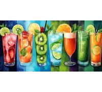Peinture Numero Adulte coloré, Fruits Peinture Par NuméRos Enfants, Kit Complet DIY Avec Toile, Peinture Acrylique & Pinceaux, Activité Manuelle Adulte La DéTente, IdéAl Cadeau Femme 80x160cm U-71