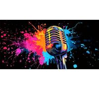 Peinture Numero Adulte coloré, Microphone Peinture Par NuméRos Enfants, Kit Complet DIY Avec Toile, Peinture Acrylique & Pinceaux, Activité Manuelle Adulte La DéTente, IdéAl Cadeau Femme 90x180cm U-55