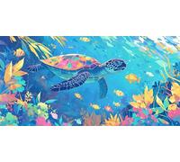 Peinture Numero Adulte coloré, Tortue de mer Peinture Par NuméRos Enfants, Kit Complet DIY Avec Toile, Peinture Acrylique & Pinceaux, Activité Manuelle Adulte, IdéAl Cadeau Femme 50x100cm U-50
